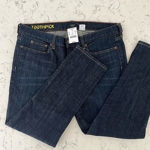 NWT J.CREW Women's Super-Skinny Stretch Dark Denim Jean - Size 31 Ankle